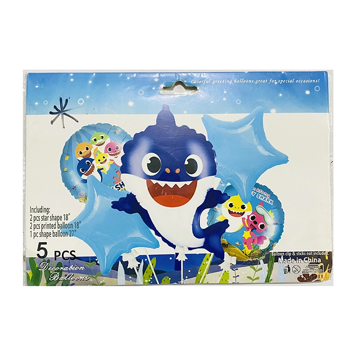 Baby Shark Theme Foil 5pcs Set