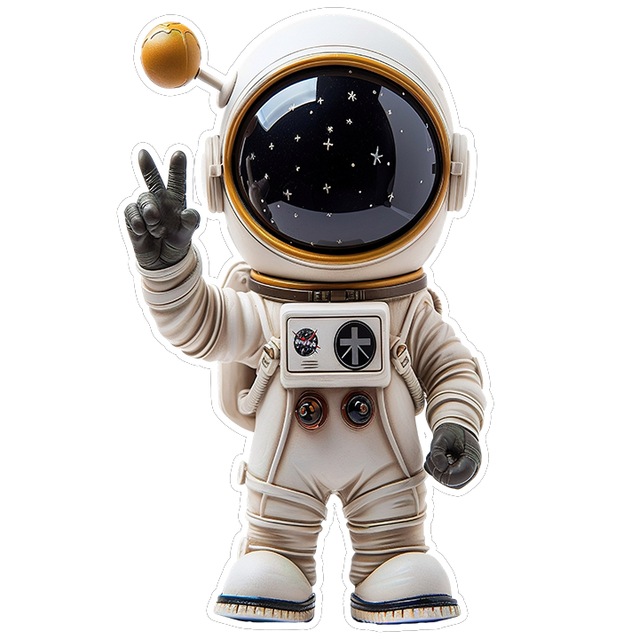 Astronaut Cutout 5X2.5ft Printable