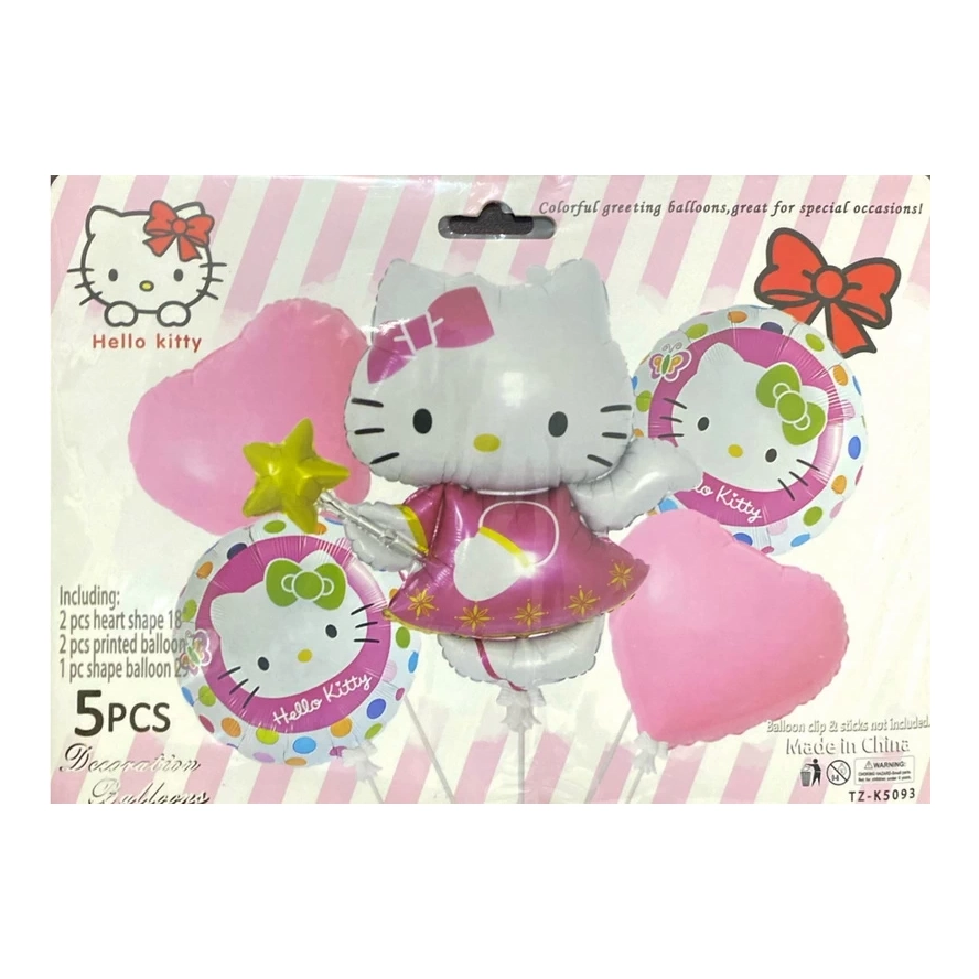 Hello Kitty Theme Foil Balloon 5pcs Set