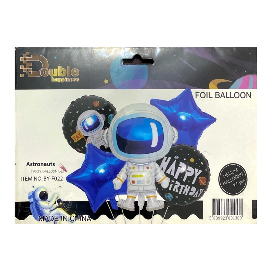 Space/ Astronaut Theme Foil Balloon 5pcs Set