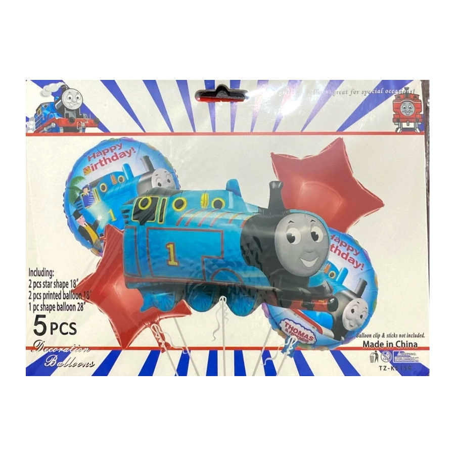 Thomas and friends Theme Foil Balloon 5pcs Set
