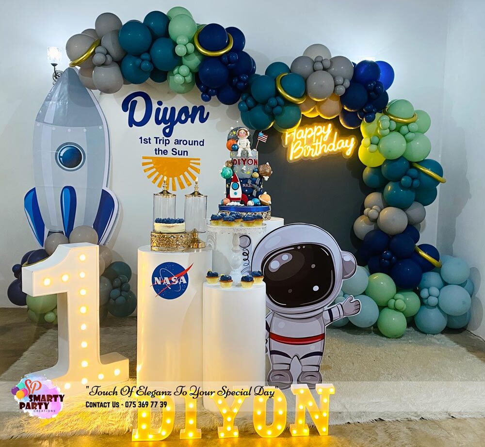 Astronaut Theme 1St Birthday