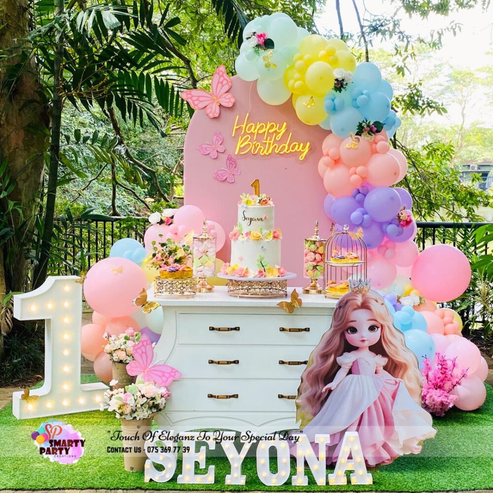 Princess Theme 1st Birthday Girl