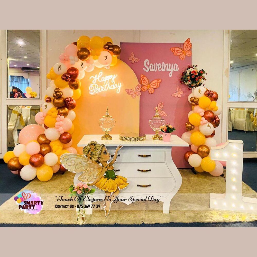 Fairy Theme 1st birthday with Vintage Table