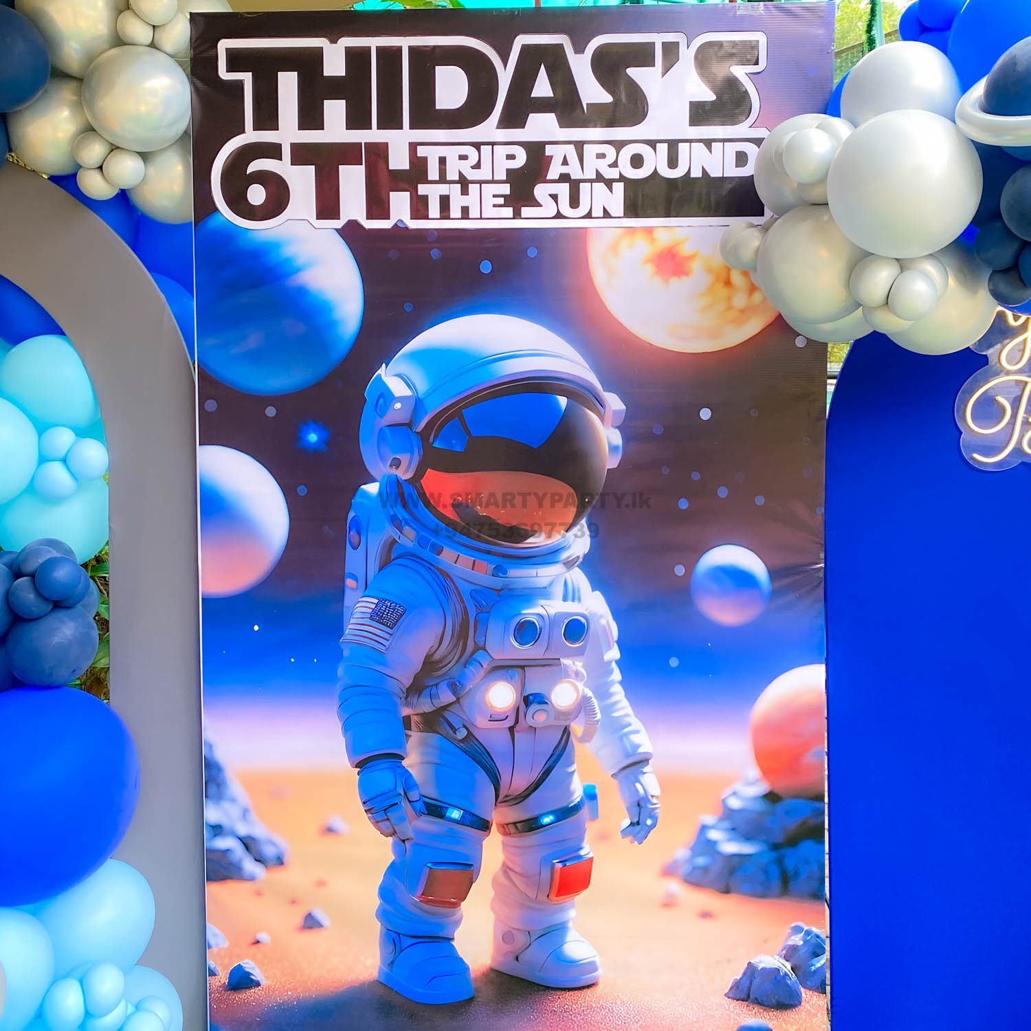 Astronaut Theme 6th Birthday Flex Print - Image 5