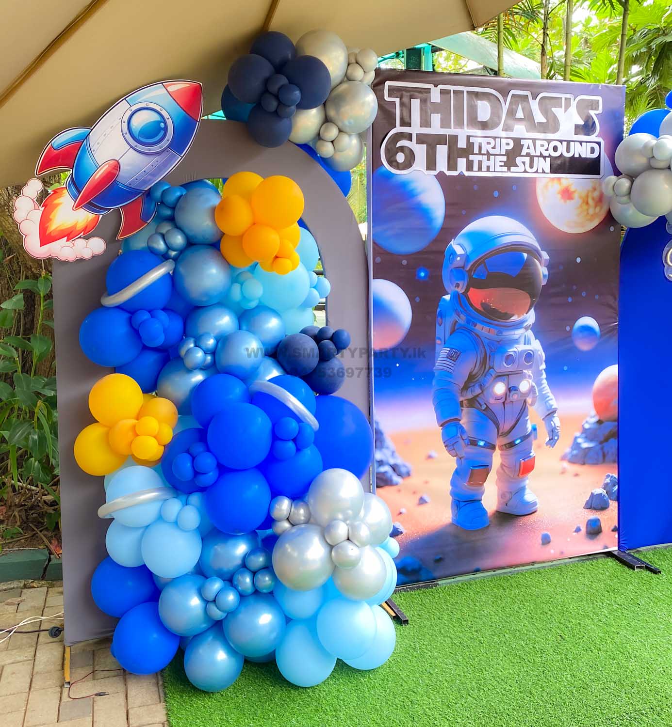 Astronaut Theme 6th Birthday Flex Print - Image 11