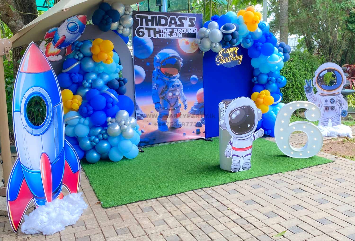 Astronaut Theme 6th Birthday Flex Print - Image 13