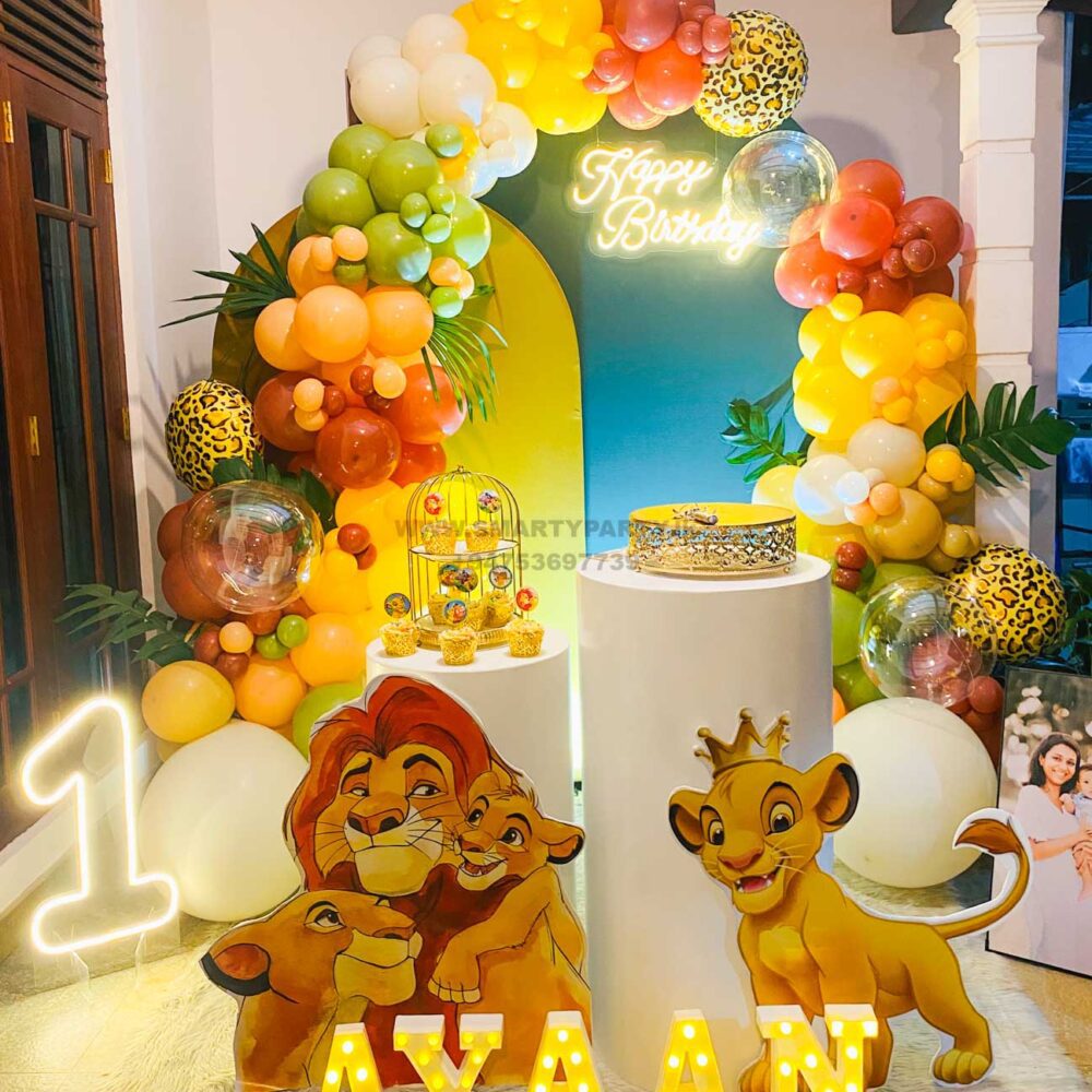 Lion King Theme Simba 1st Birthday Boy