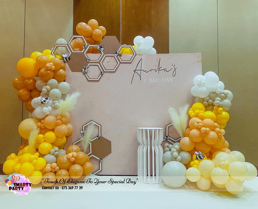 Bee Theme Orange White Beige