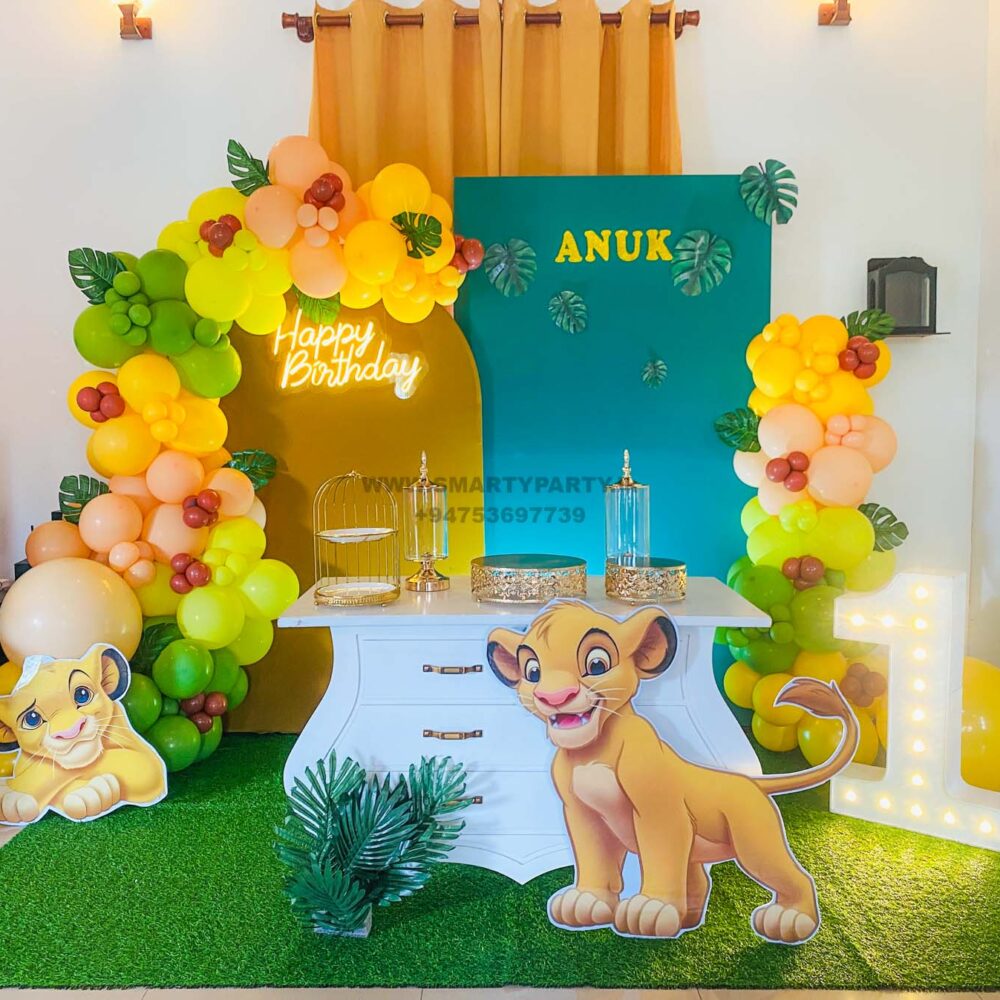 Lion King Theme Simba 1st Birthday Boy